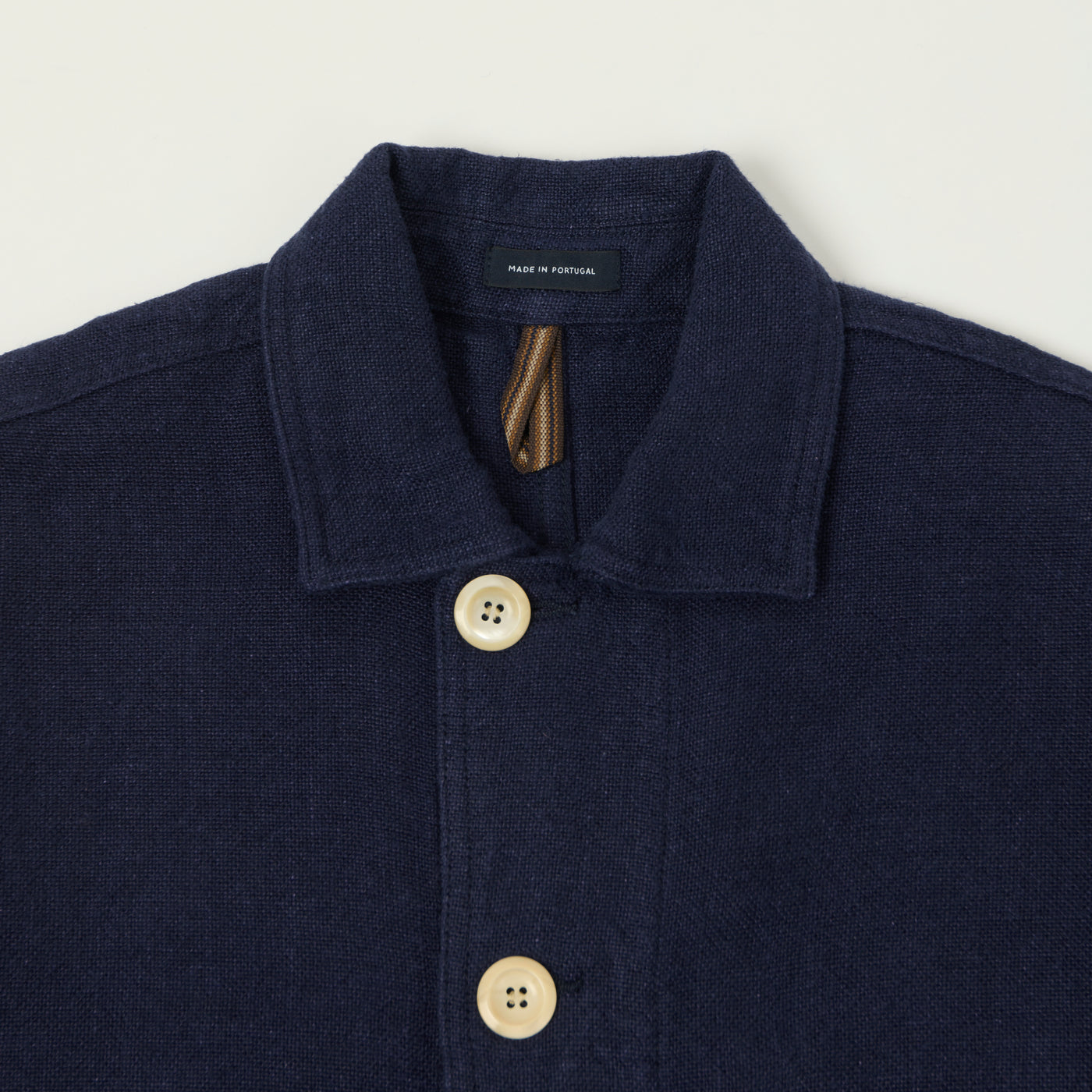 Drake's Heavy Linen 5-Pocket Chore Jacket - Navy
