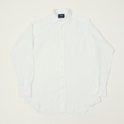 Drake's Linen Summer Shirt - White