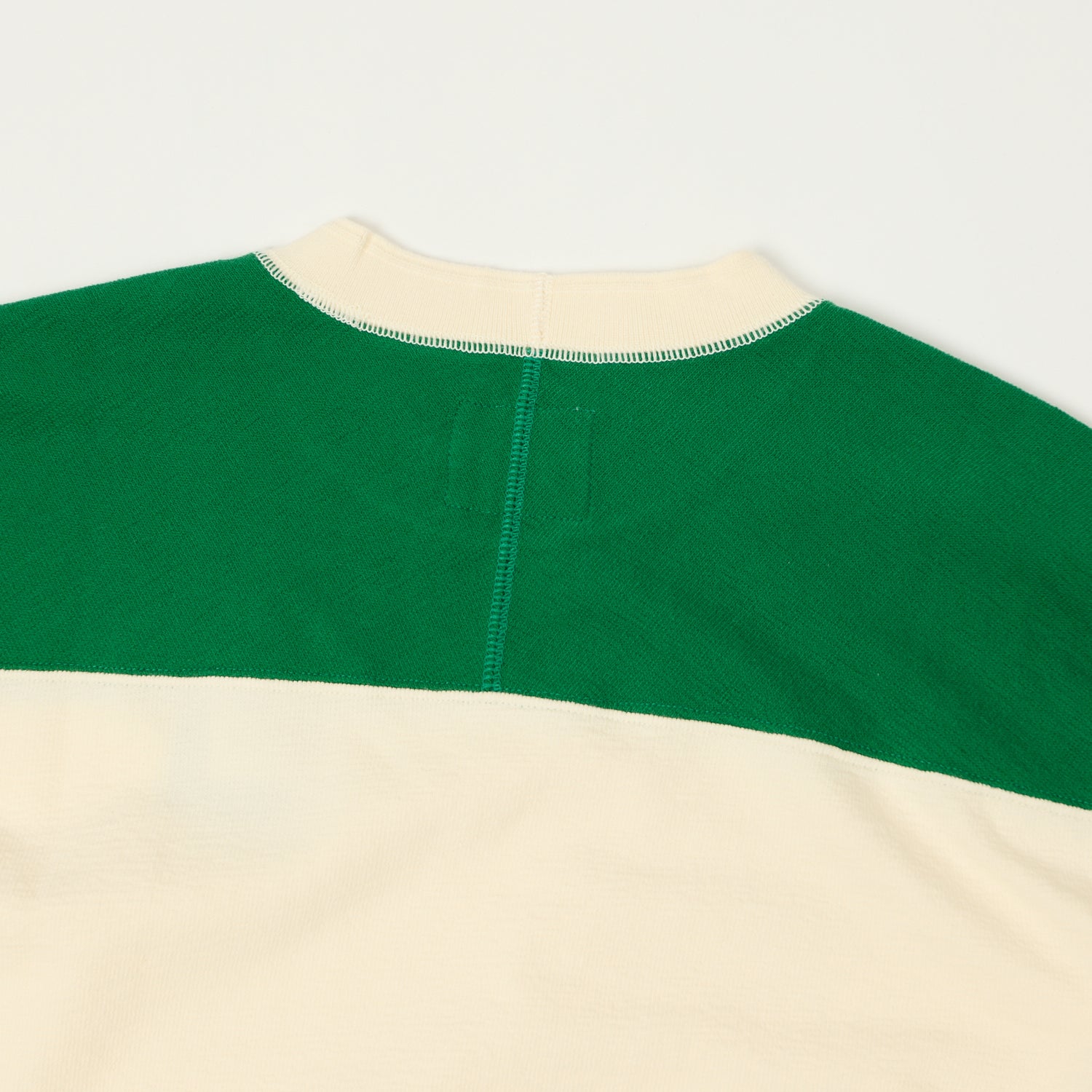 Drake's Contrast Football T-Shirt - Antique White/Green