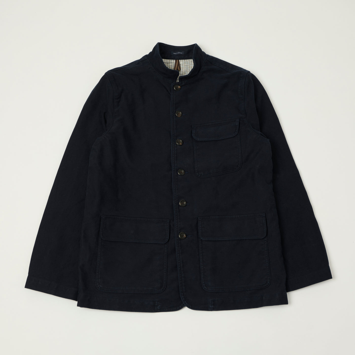 Drake's Japanese Moleskin Forestiere Jacket - Navy