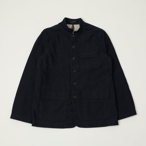 Drake's Japanese Moleskin Forestiere Jacket - Navy