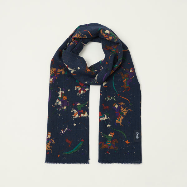Drake's 'Mughal and Stars' Wool/Silk Scarf - Navy – SON OF A STAG