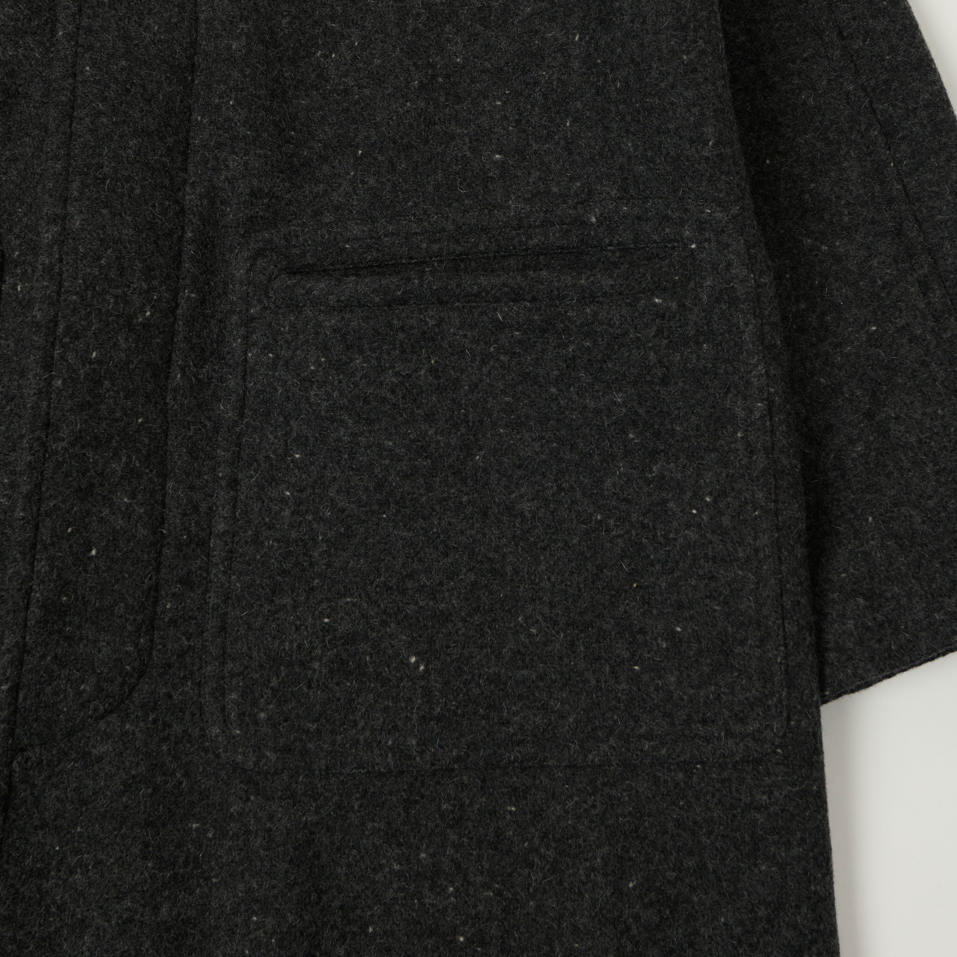 Drake's Raglan Sleeve Balmacaan Overcoat - Grey Fleck