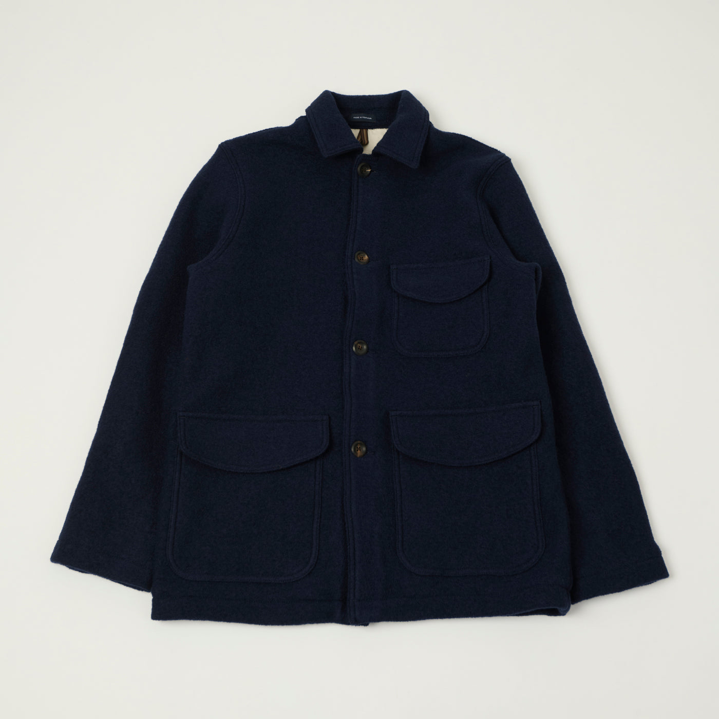 Drake's Tailored Wool Chore Jacket - Navy