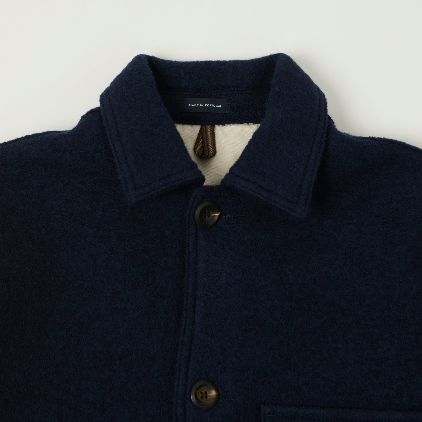 Drake's Tailored Wool Chore Jacket - Navy
