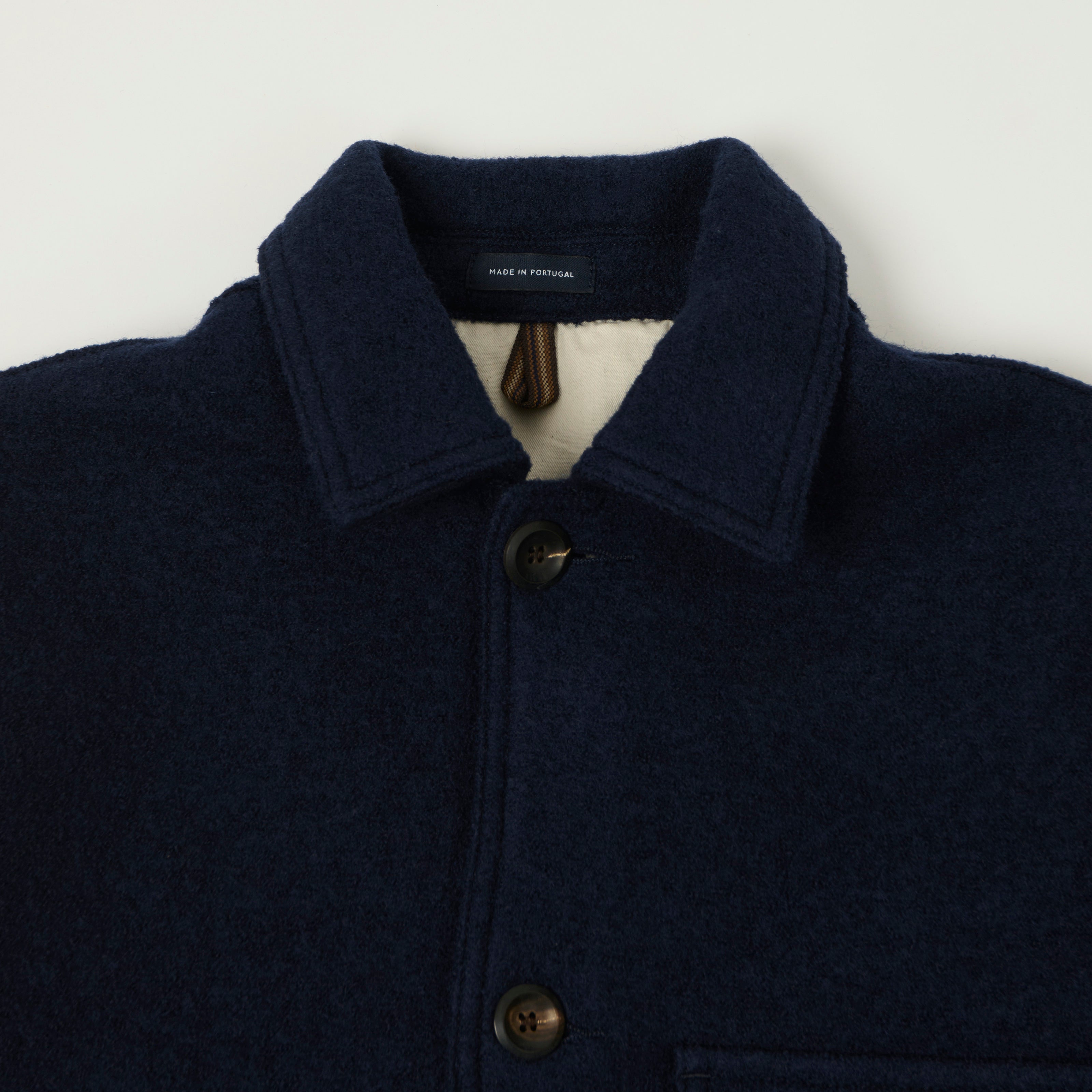 Drake's Tailored Wool Chore Jacket - Navy