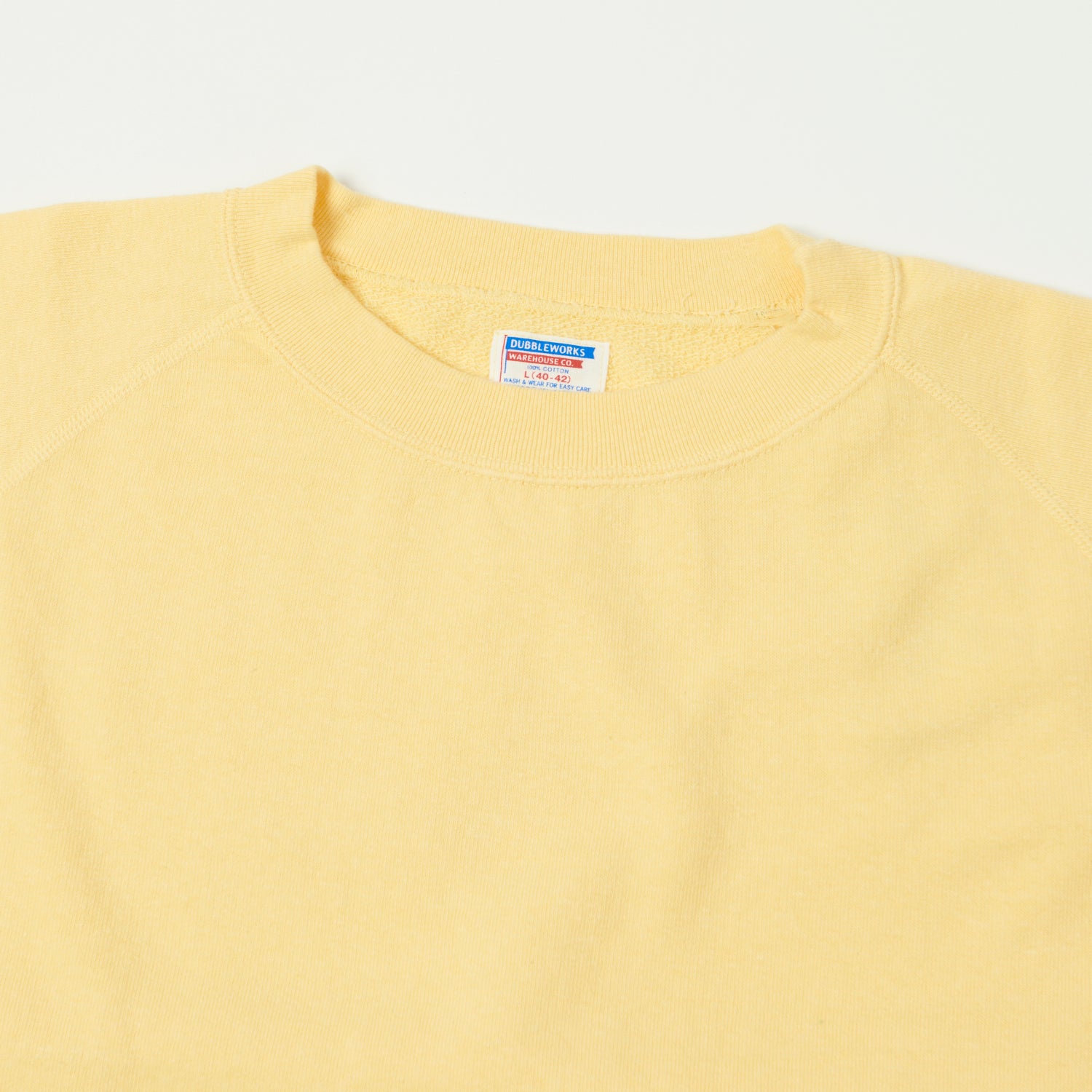 Dubbleworks Cut Off Sleeve Sweatshirt - Pale Yellow