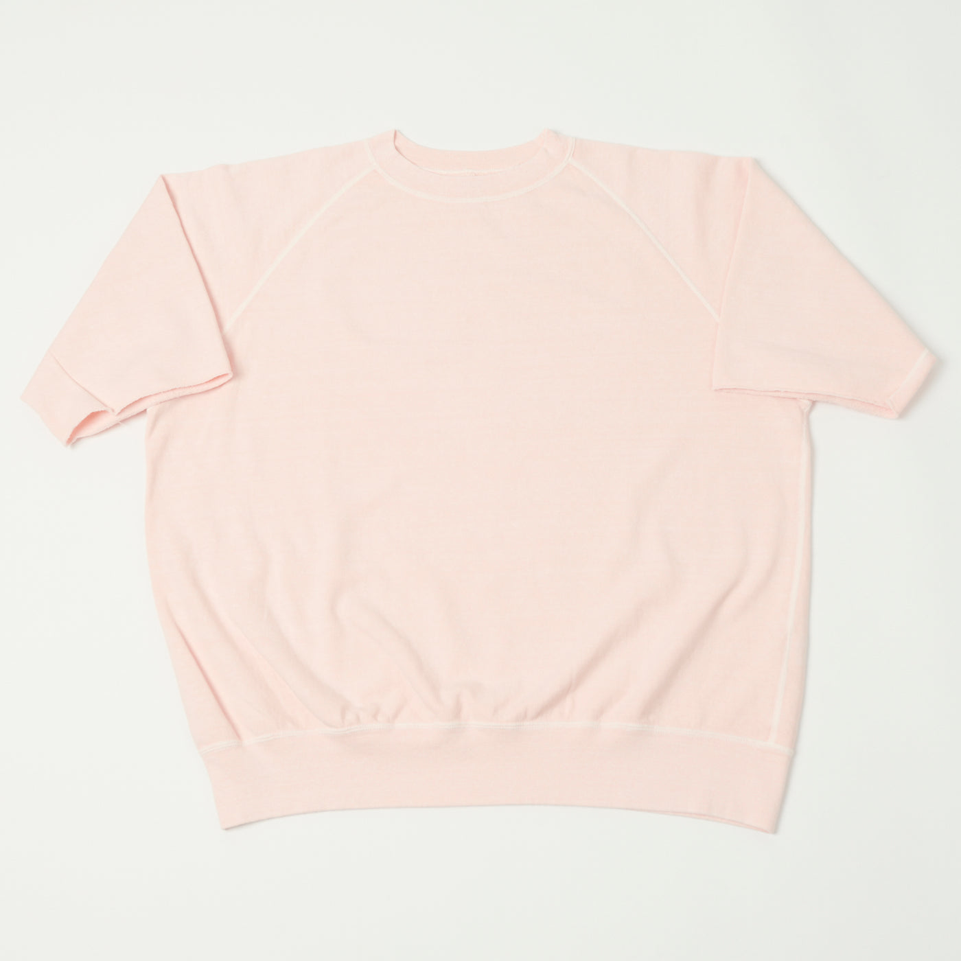 Dubbleworks Cut Off Sleeve Pigment Dyed Sweatshirt - Pink