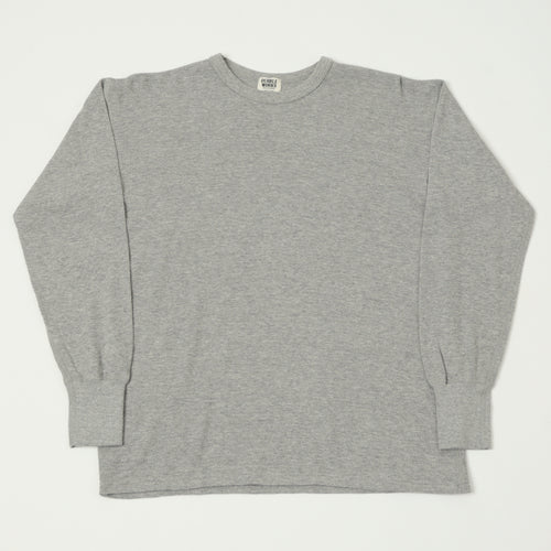Dubbleworks Long Sleeve Thermal Tee - Heather Grey