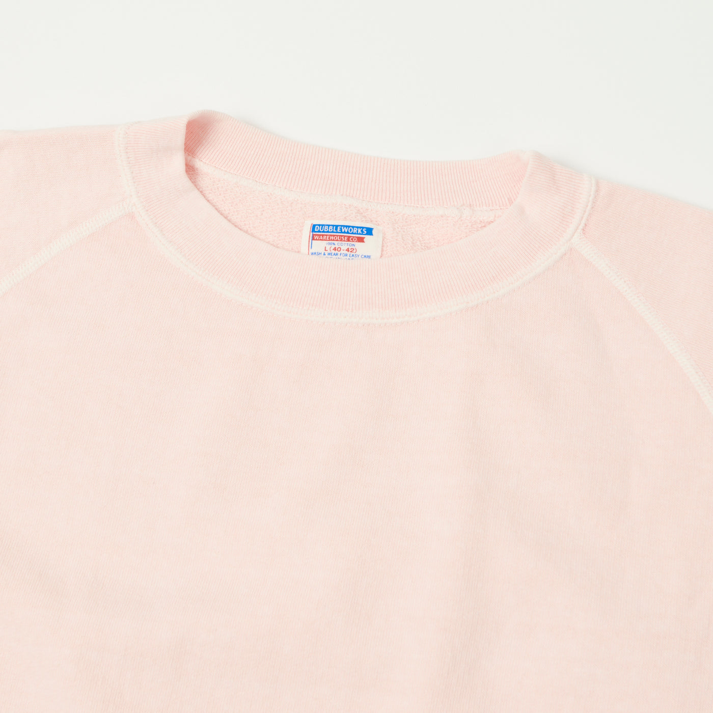 Dubbleworks Cut Off Sleeve Pigment Dyed Sweatshirt - Pink
