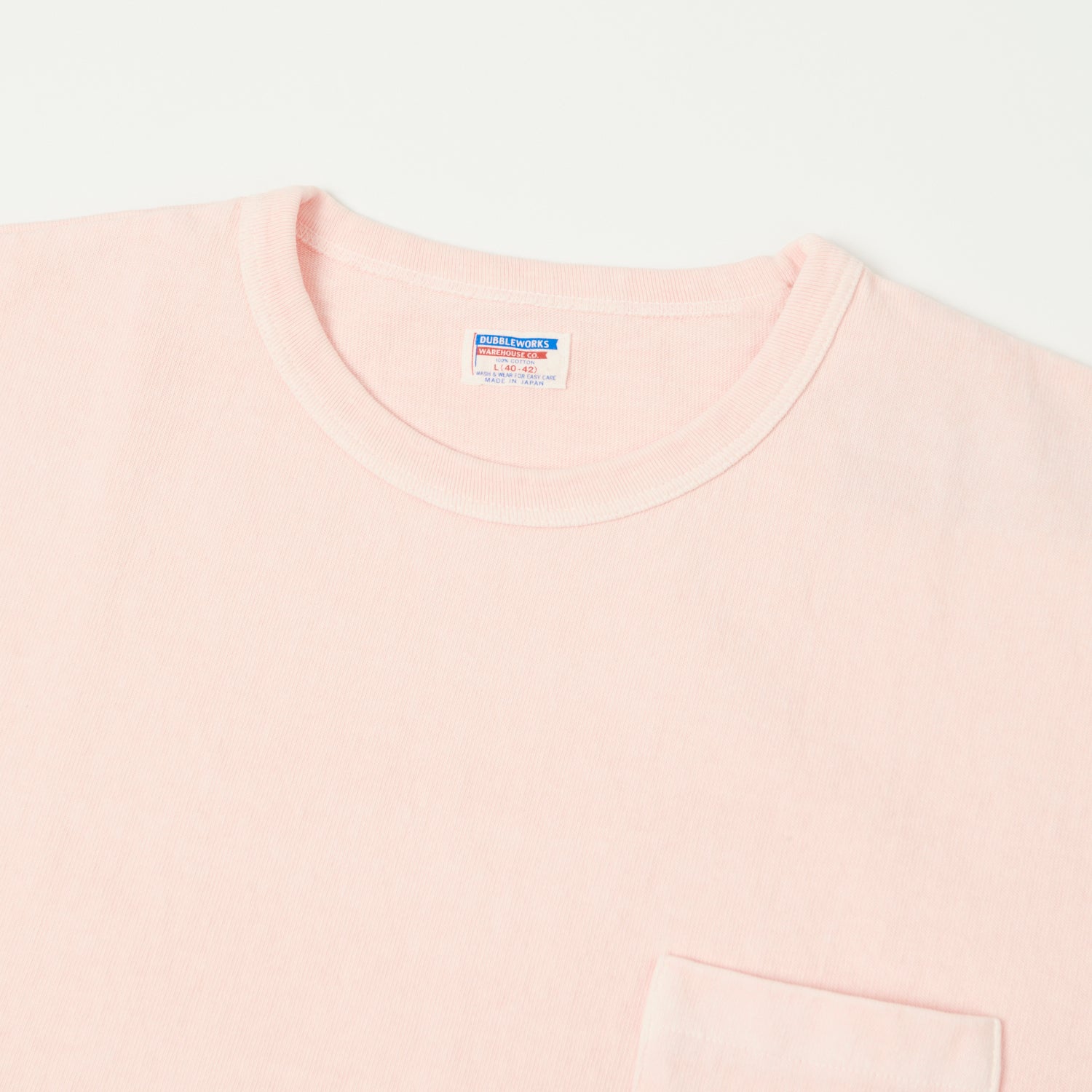 Dubbleworks Heavy Fabric Pigment Dye Pocket Tee - Pink