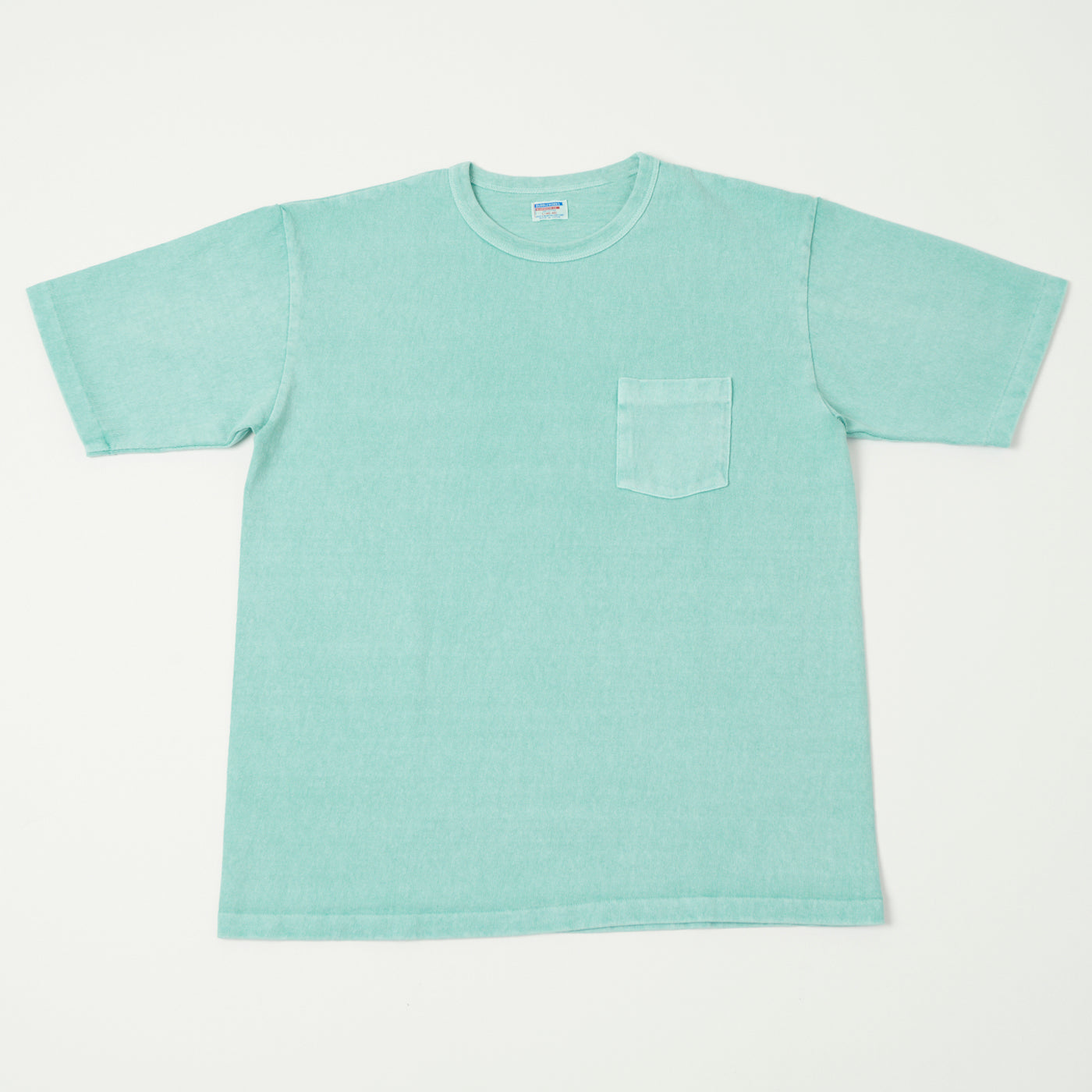 Dubbleworks Heavy Fabric Pigment Dye Pocket Tee - Light Turquoise