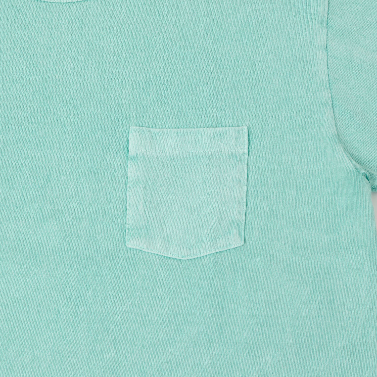 Dubbleworks Heavy Fabric Pigment Dye Pocket Tee - Light Turquoise