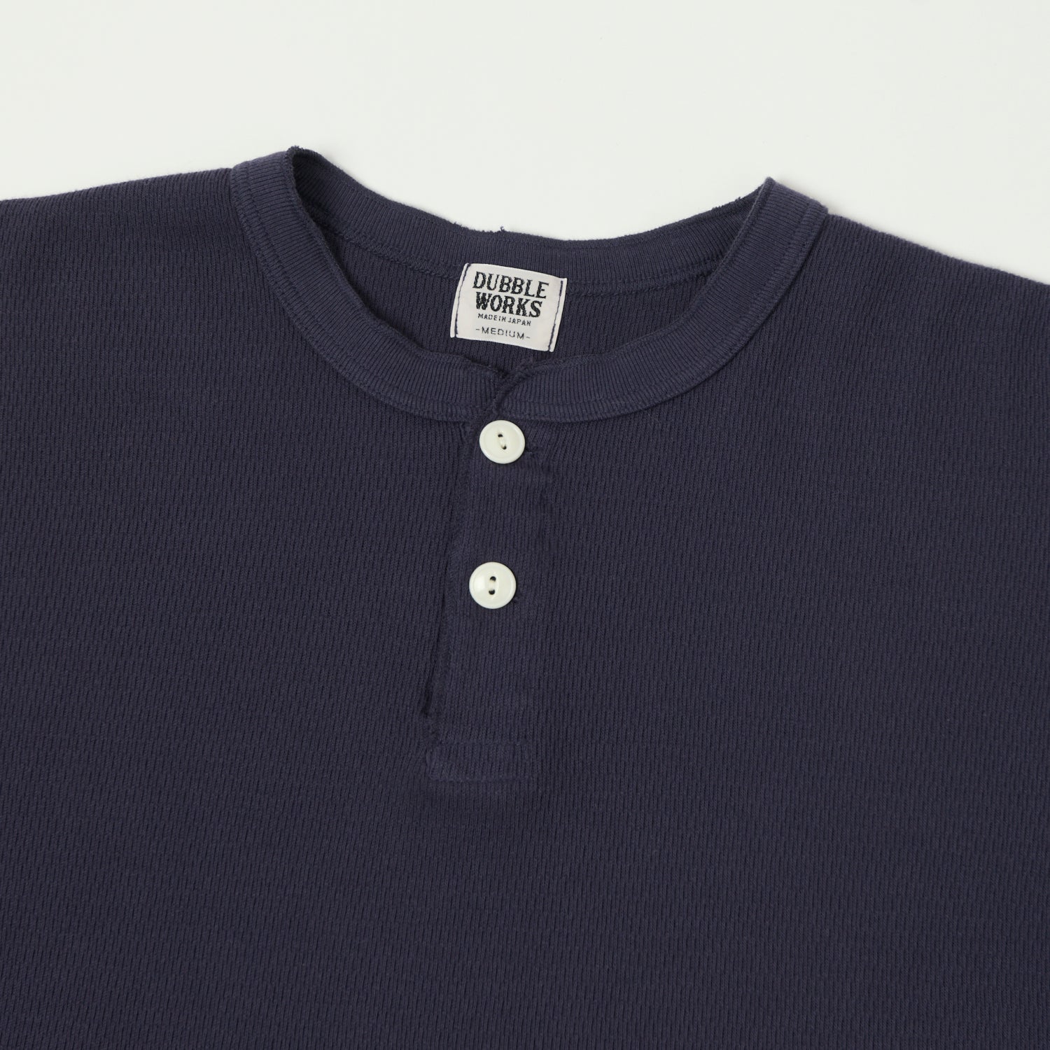 Dubbleworks Long Sleeve Thermal Henley - Navy