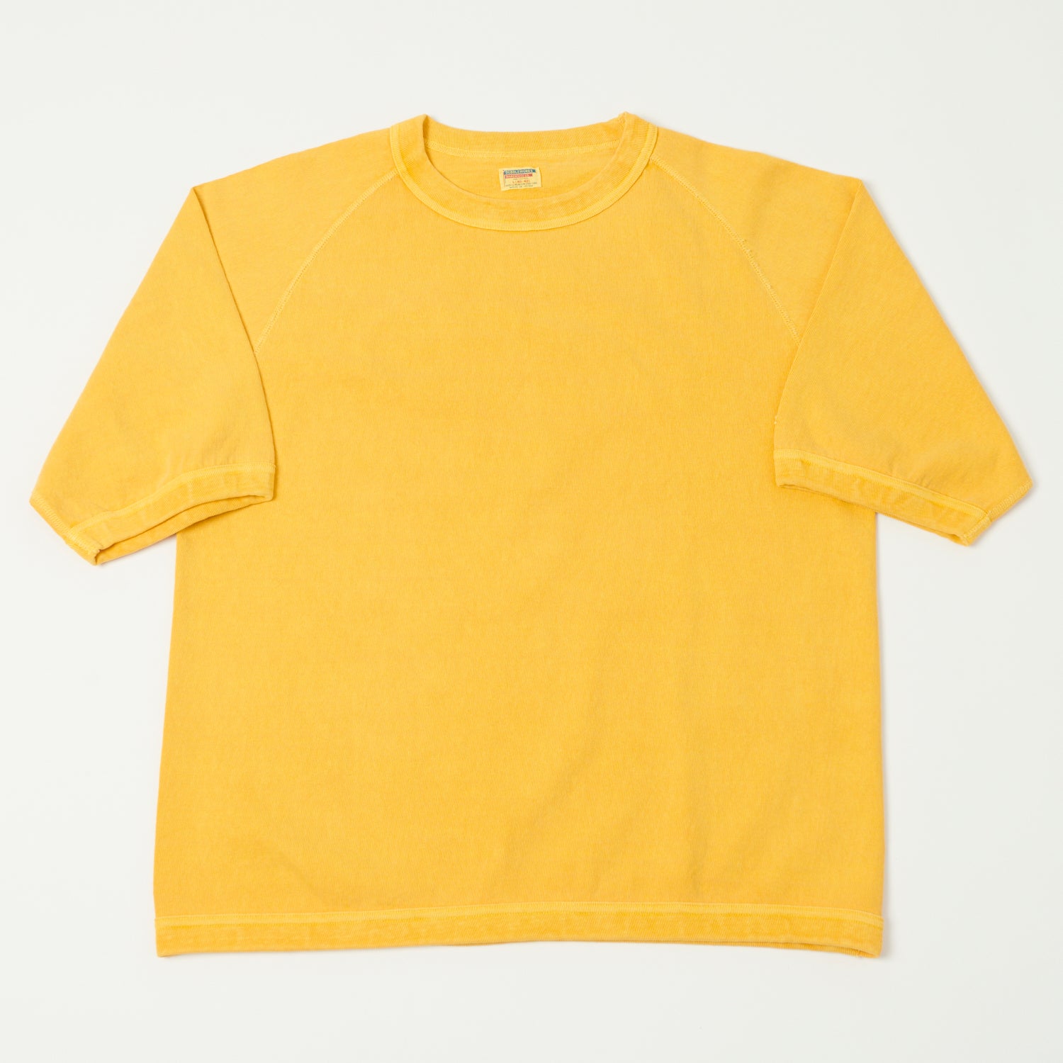 Dubbleworks Heavy Fabric Raglan Sleeve Pigment Dye Tee - Gold