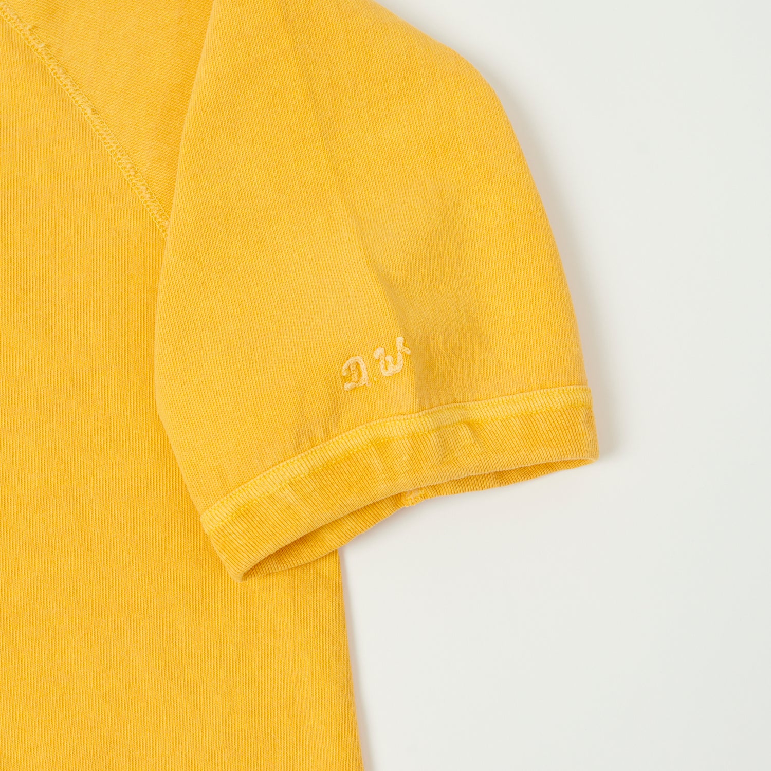 Dubbleworks Heavy Fabric Raglan Sleeve Pigment Dye Tee - Gold