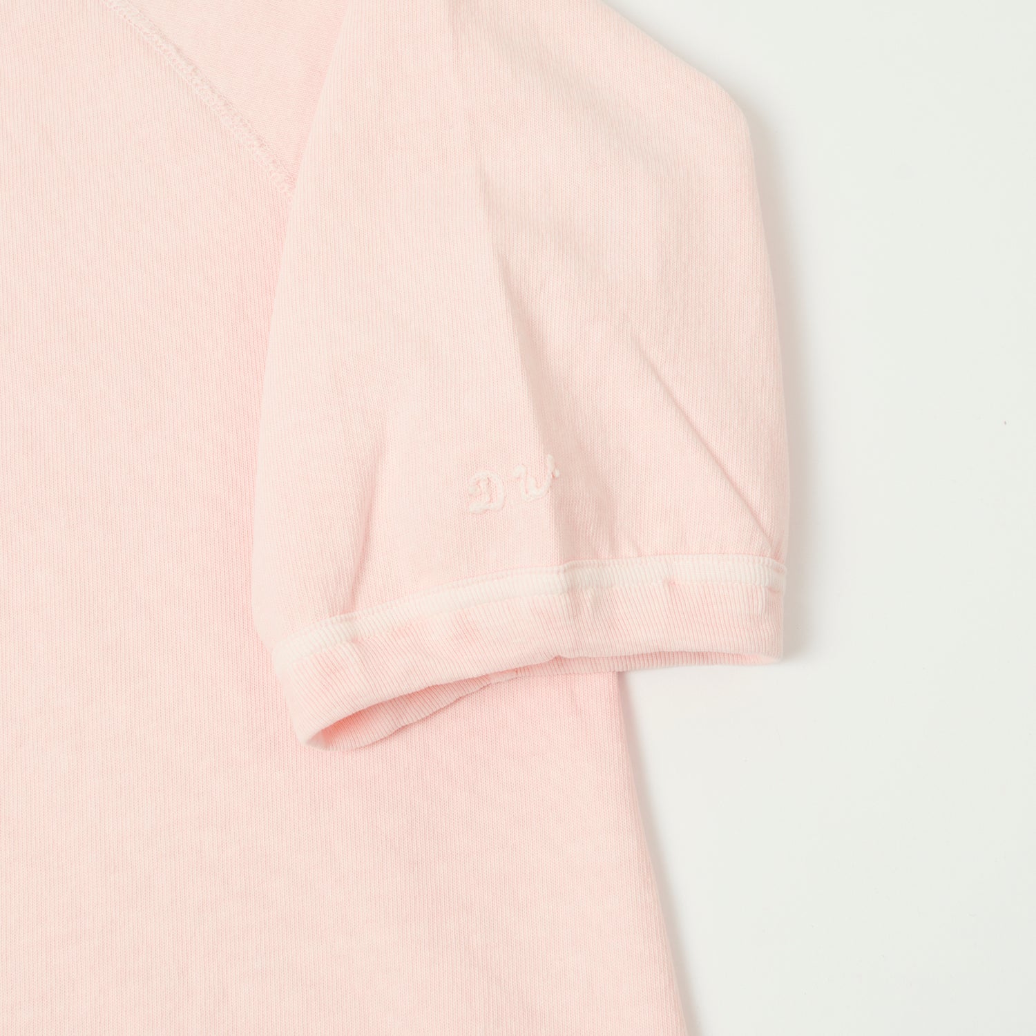 Dubbleworks Heavy Fabric Raglan Sleeve Pigment Dye Tee - Pink