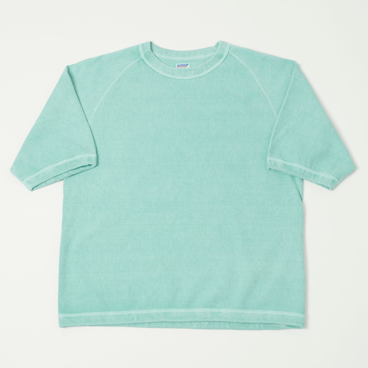 Dubbleworks Heavy Fabric Raglan Sleeve Pigment Dye Tee- Lt Turquoise