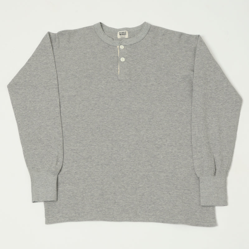 Dubbleworks Thermal L/S Henley - Heather Grey