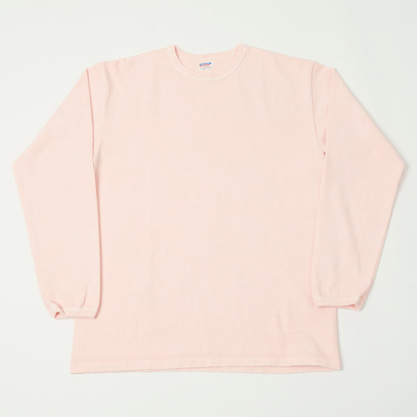 Dubbleworks Long Sleeve Heavy Fabric Pigment Dyed Tee - Pink