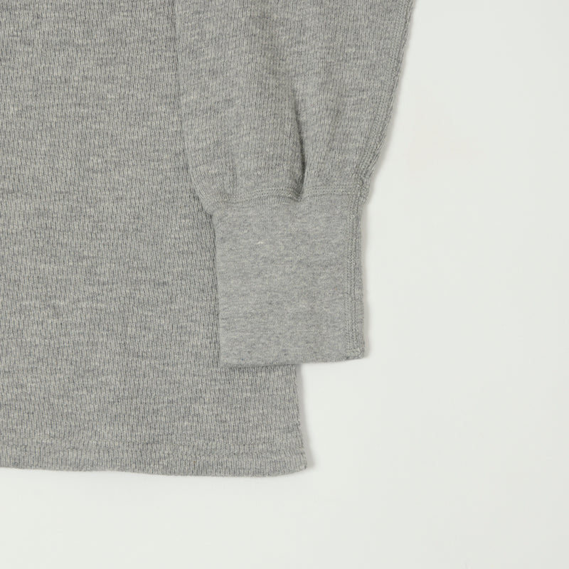 Dubbleworks Thermal L/S Henley - Heather Grey