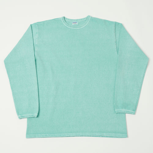 Dubbleworks Heavy Fabric Long Sleeve Pigment Dyed Tee - Lt Turquoise
