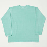 Dubbleworks Long Sleeve Heavy Fabric Pigment Dyed Tee - Lt Turquoise