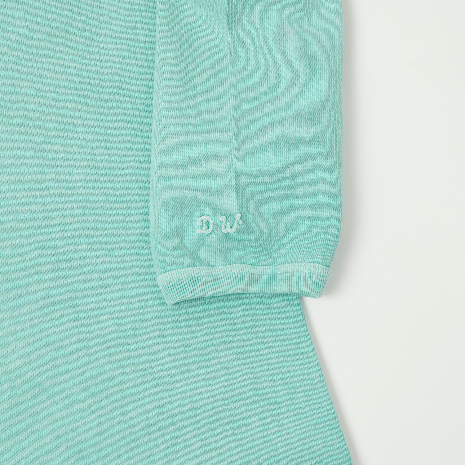 Dubbleworks Heavy Fabric Long Sleeve Pigment Dyed Tee - Lt Turquoise