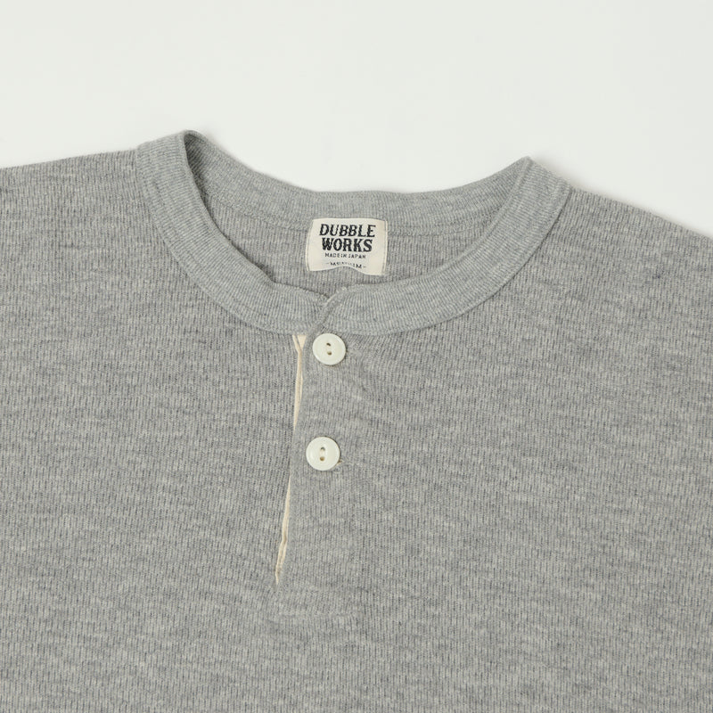 Dubbleworks Thermal L/S Henley - Heather Grey