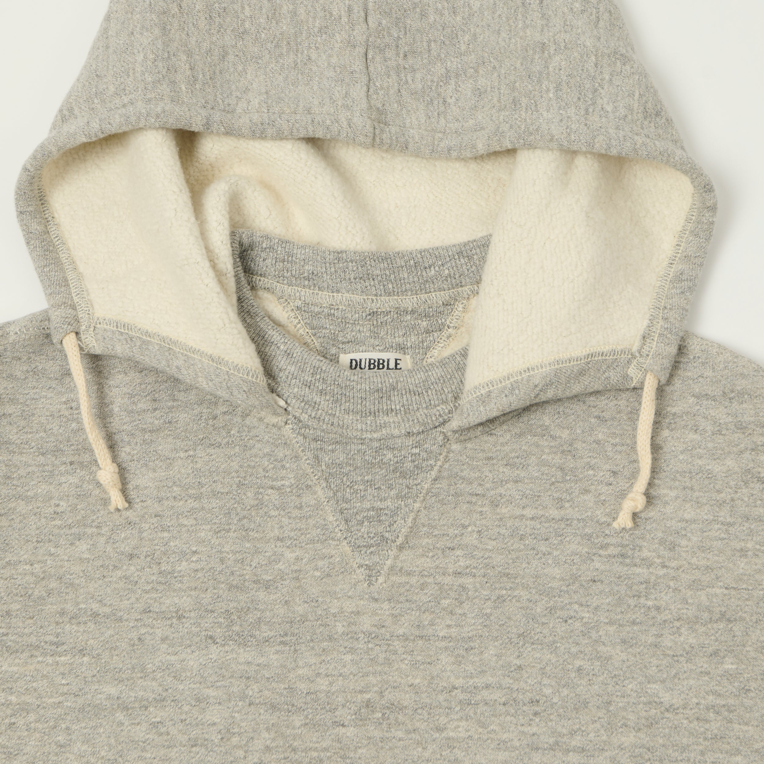 Dubbleworks Loop Wheel After Hood Sweatshirt - Heather Grey