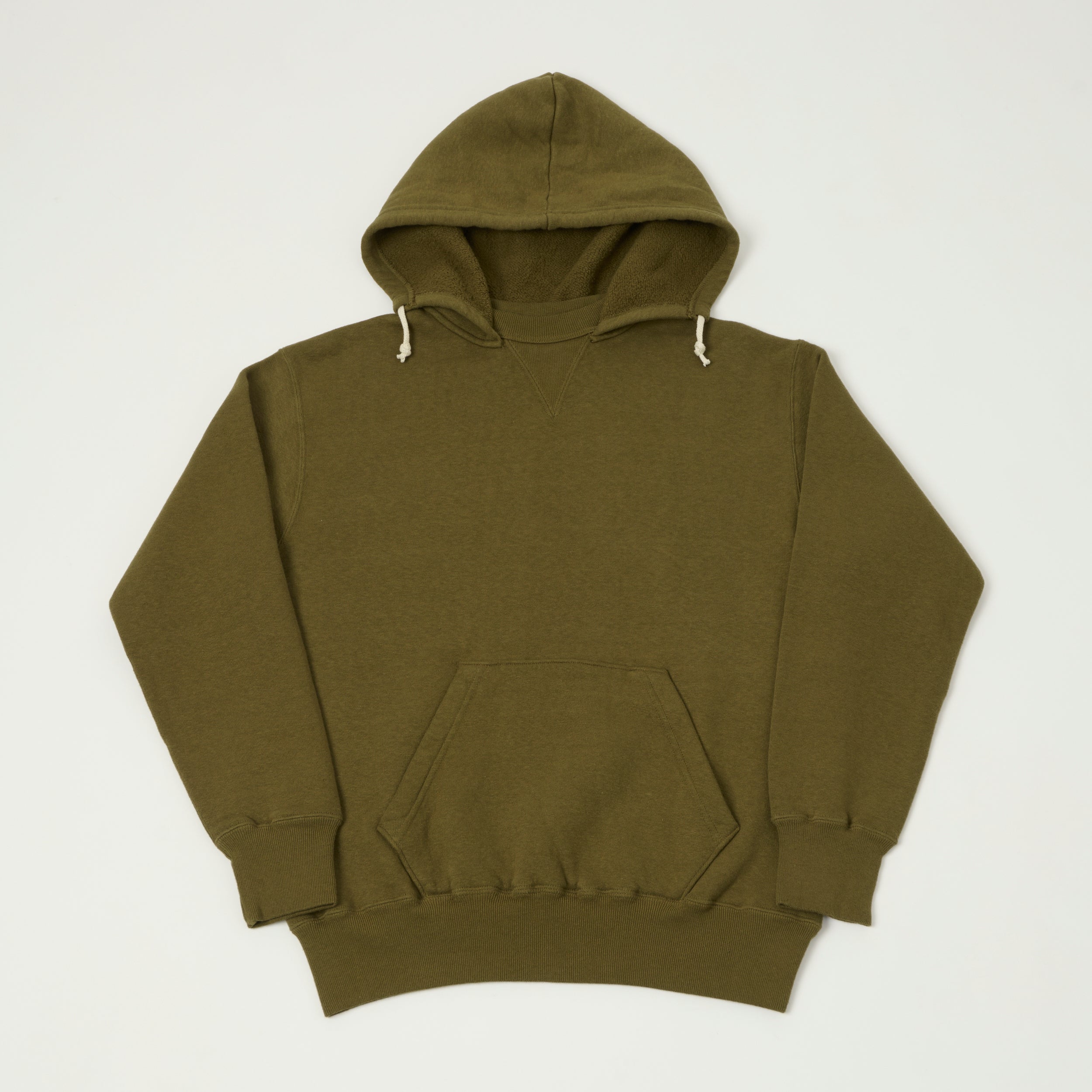 Dubbleworks Loop Wheel After Hood Sweatshirt - Khaki
