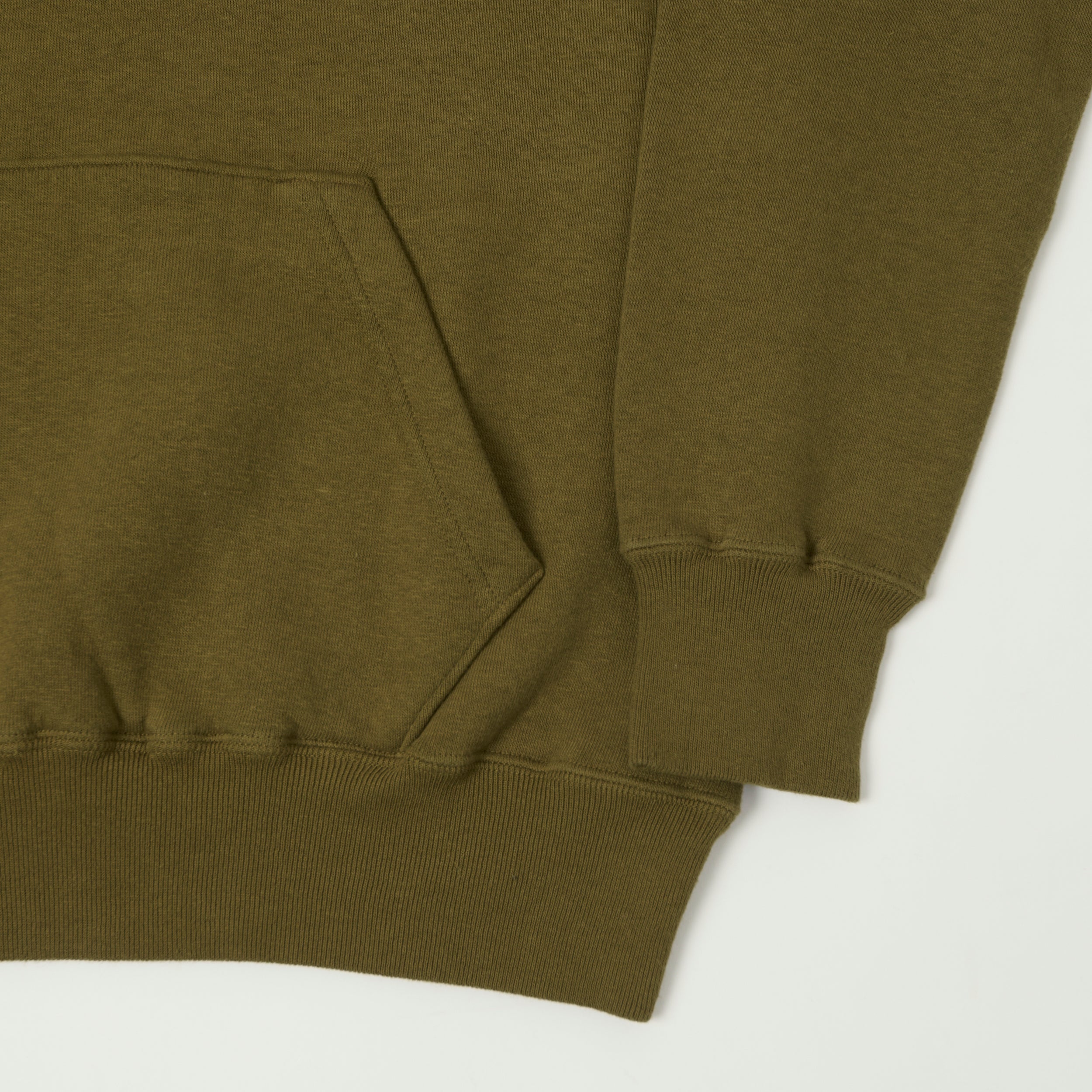 Dubbleworks Loop Wheel After Hood Sweatshirt - Khaki