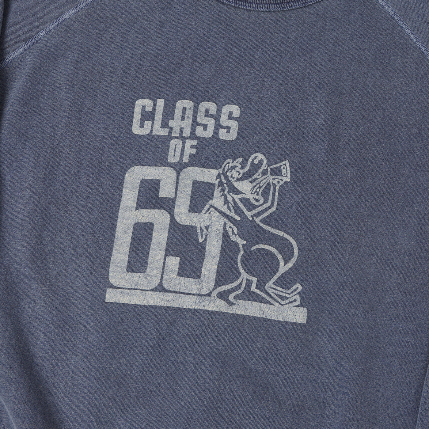 Dubbleworks 'Class Of 69' Faded Print  Sweatshirt - PD Navy