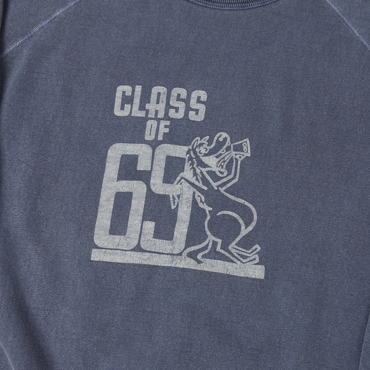 Dubbleworks 'Class Of 69' Faded Print  Sweatshirt - PD Navy