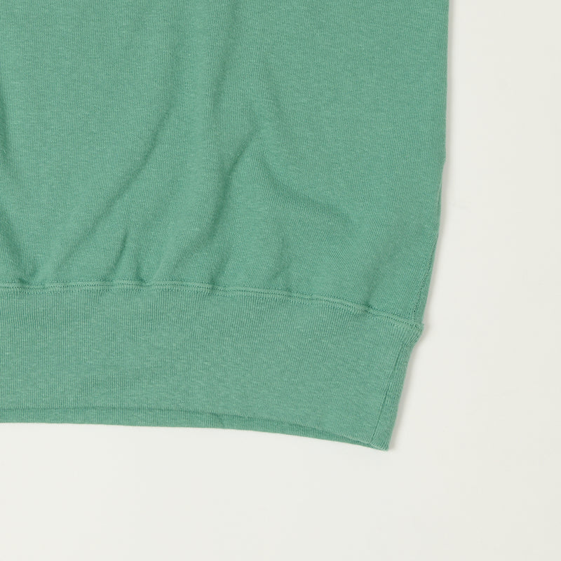 Dubbleworks Cut Off Sleeve Sweat Polo Shirt - Emerald