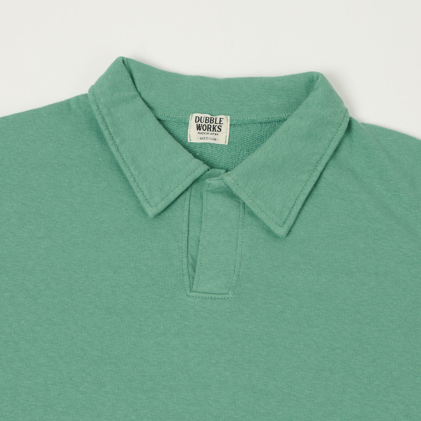 Dubbleworks Cut Off Sleeve Sweat Polo Shirt - Emerald