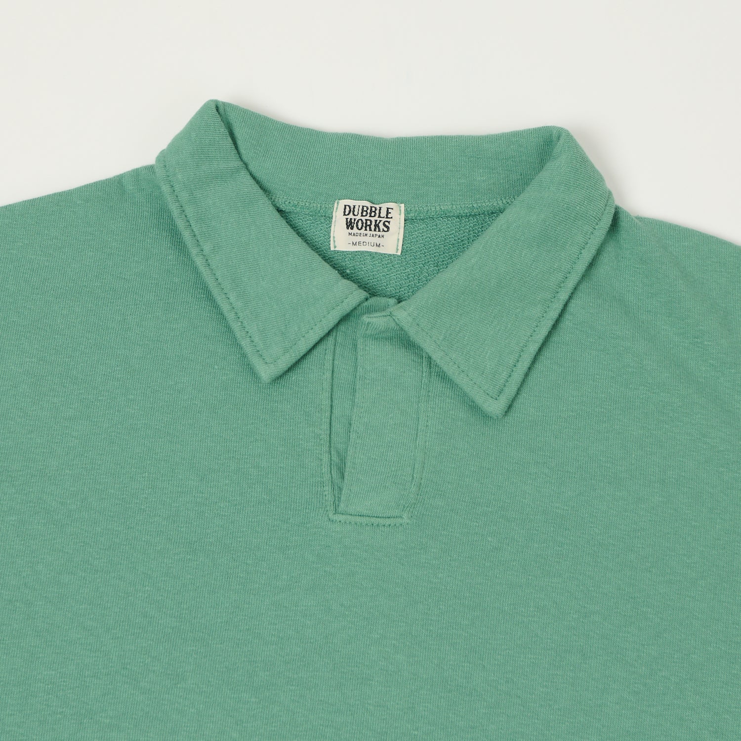 Dubbleworks Cut Off Sleeve Sweat Polo Shirt - Emerald