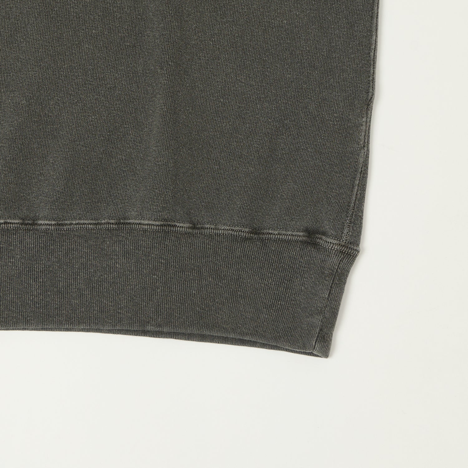 Dubbleworks Cut Off Sleeve Pigment Dyed Sweat Polo Shirt - Black