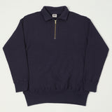 Dubbleworks Tsuriami Quarter Zip Sweatshirt - Navy