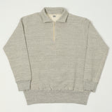 Dubbleworks Tsuriami Quarter Zip Sweatshirt - Heather Grey