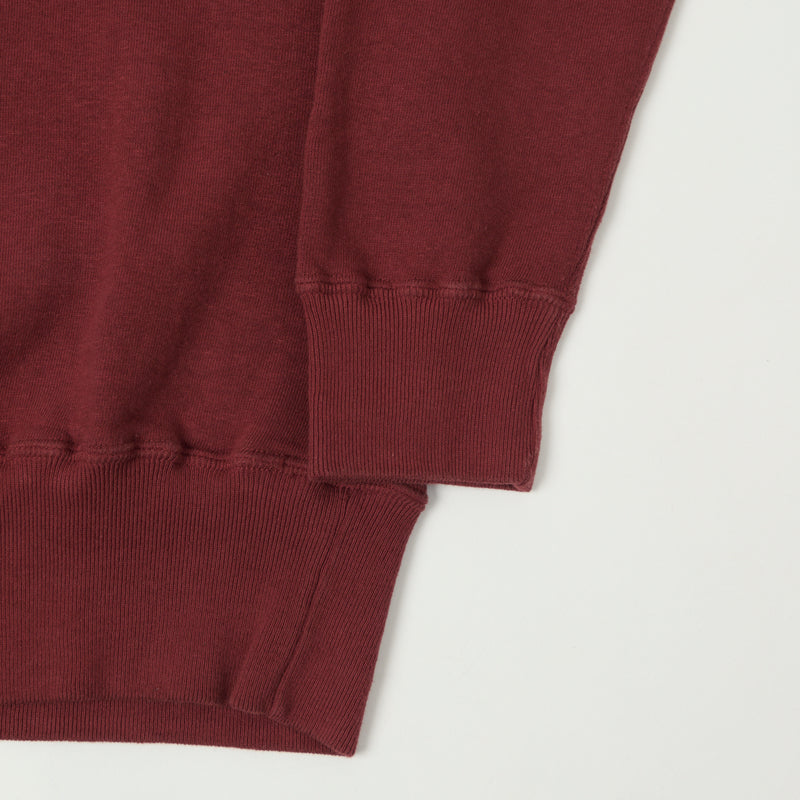 Dubbleworks Tsuriami Quarter Zip Sweatshirt - Burgundy