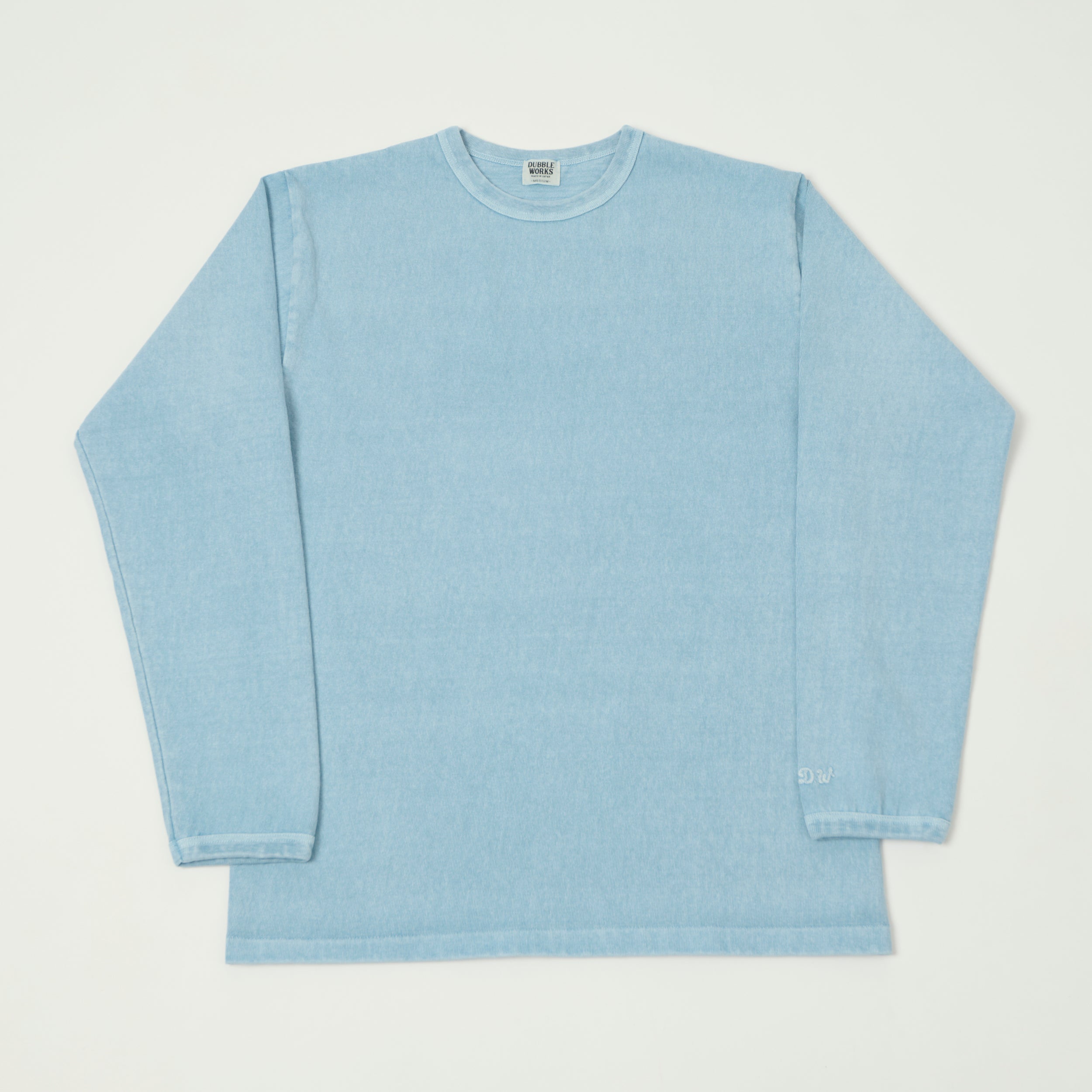 Dubbleworks Heavy Fabric Long Sleeve Pigment Dye Tee- Sax Blue
