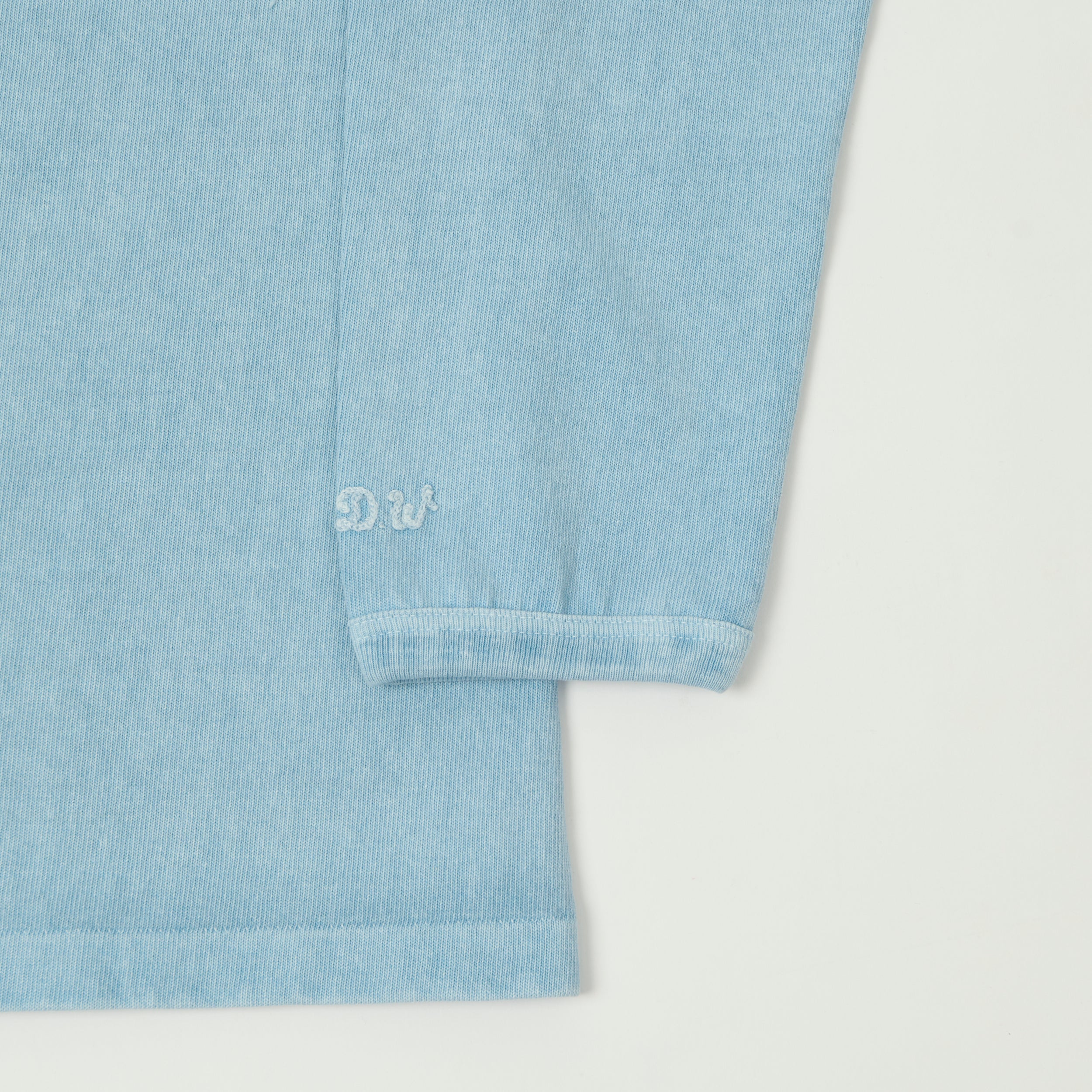 Dubbleworks Heavy Fabric Long Sleeve Pigment Dye Tee- Sax Blue