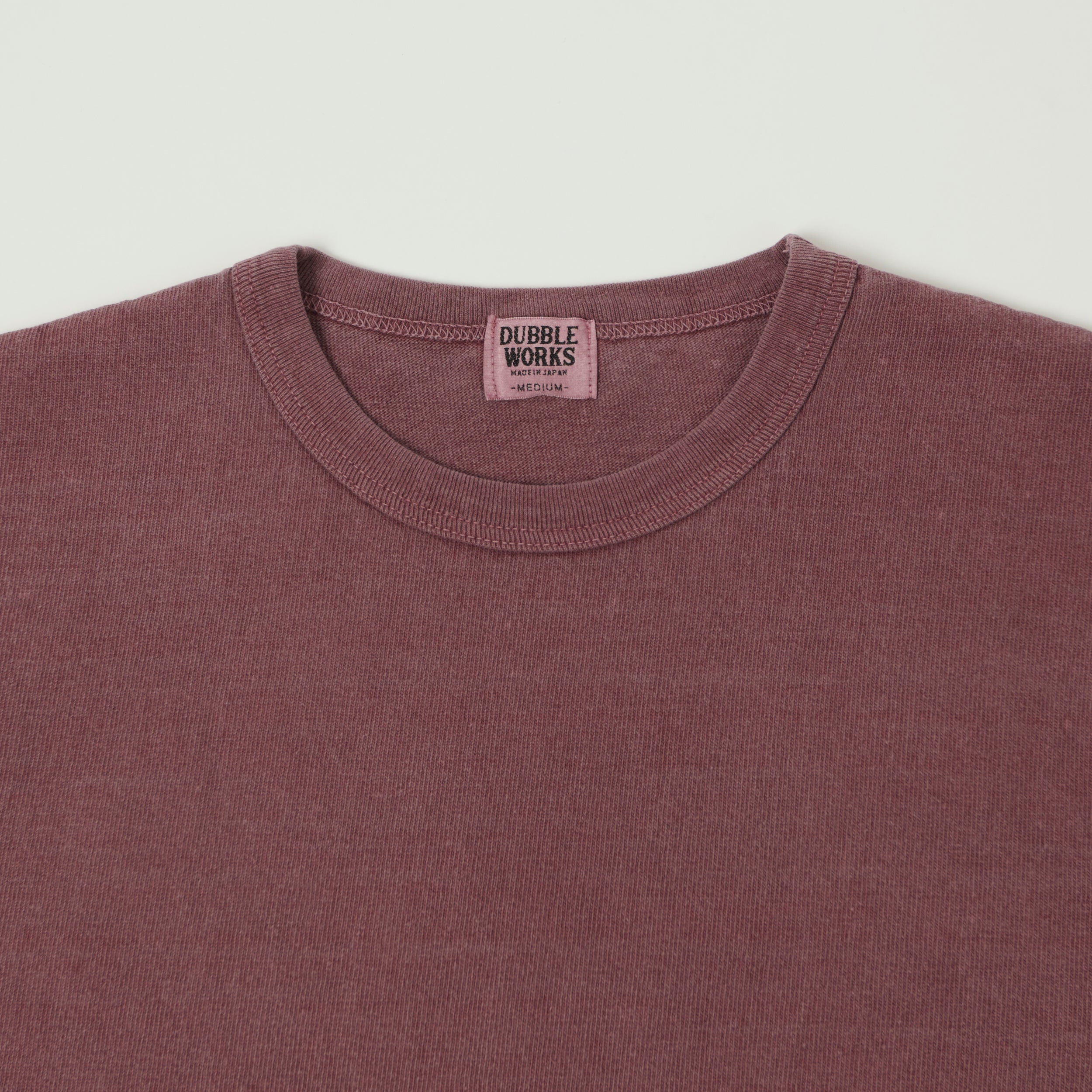 Dubbleworks Heavy Fabric Pigment Dye Tee - Bordeaux