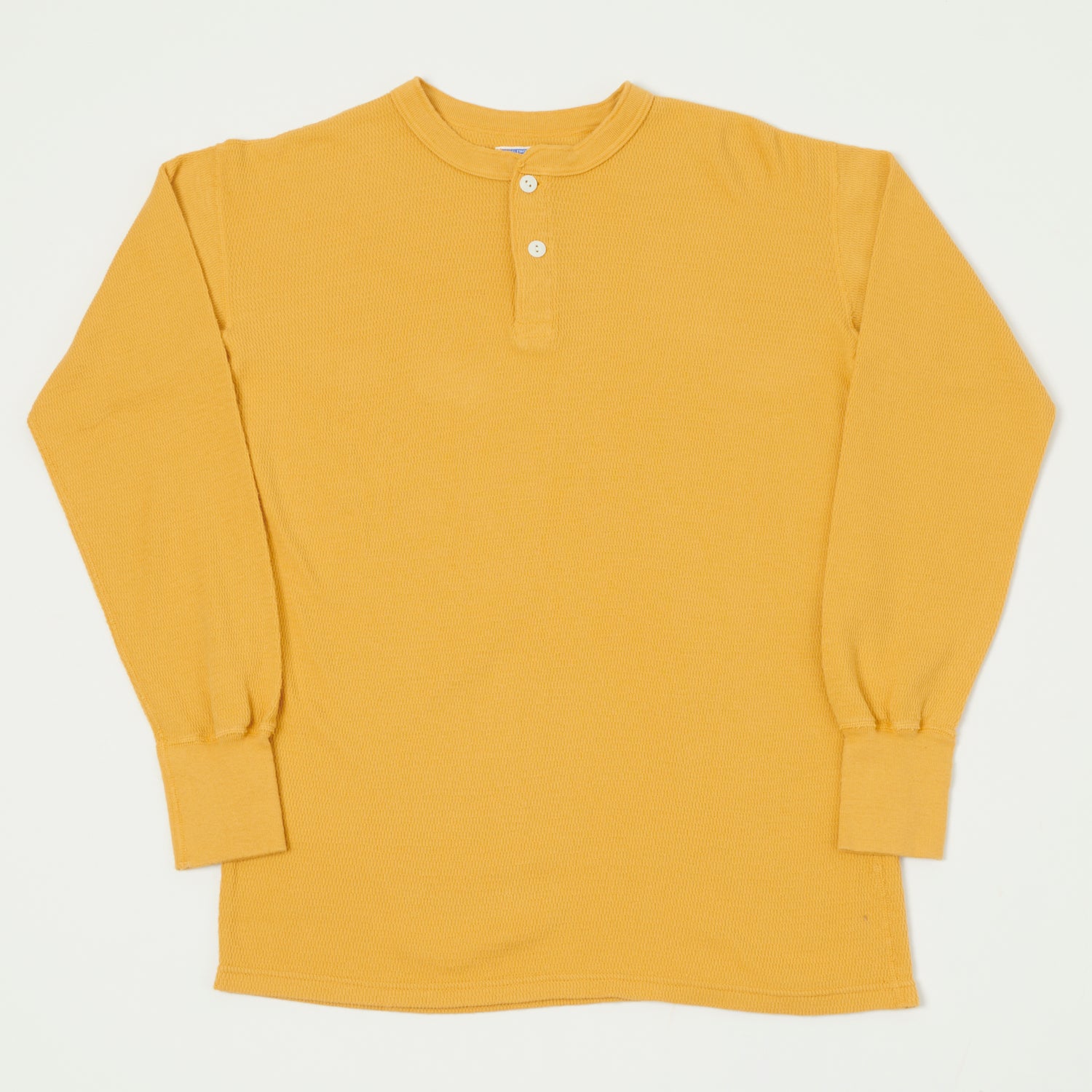 Dubbleworks Long Sleeve Thermal Henley - Citrus