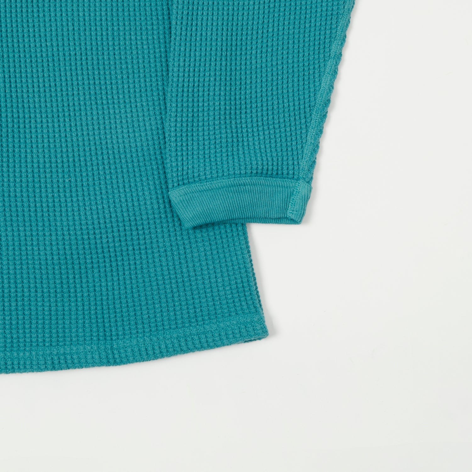 Dubbleworks Long Sleeve Heavy Waffle Tee - Turquoise