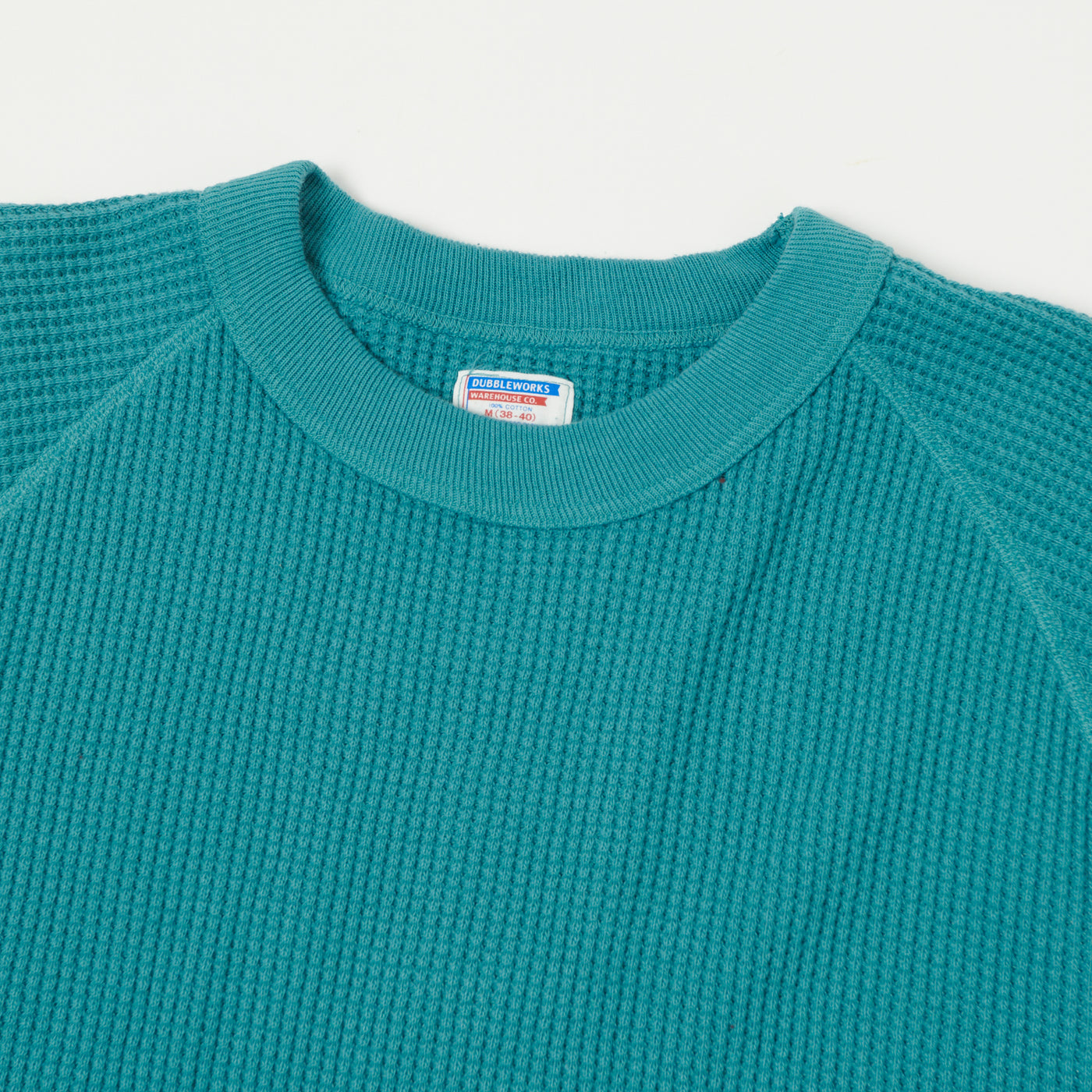 Dubbleworks Long Sleeve Heavy Waffle Tee - Turquoise
