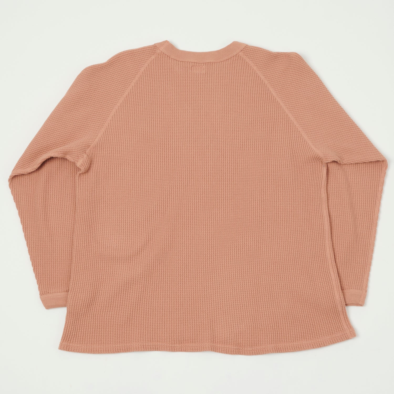 Dubbleworks Long Sleeve Heavy Waffle Tee - Salmon Pink