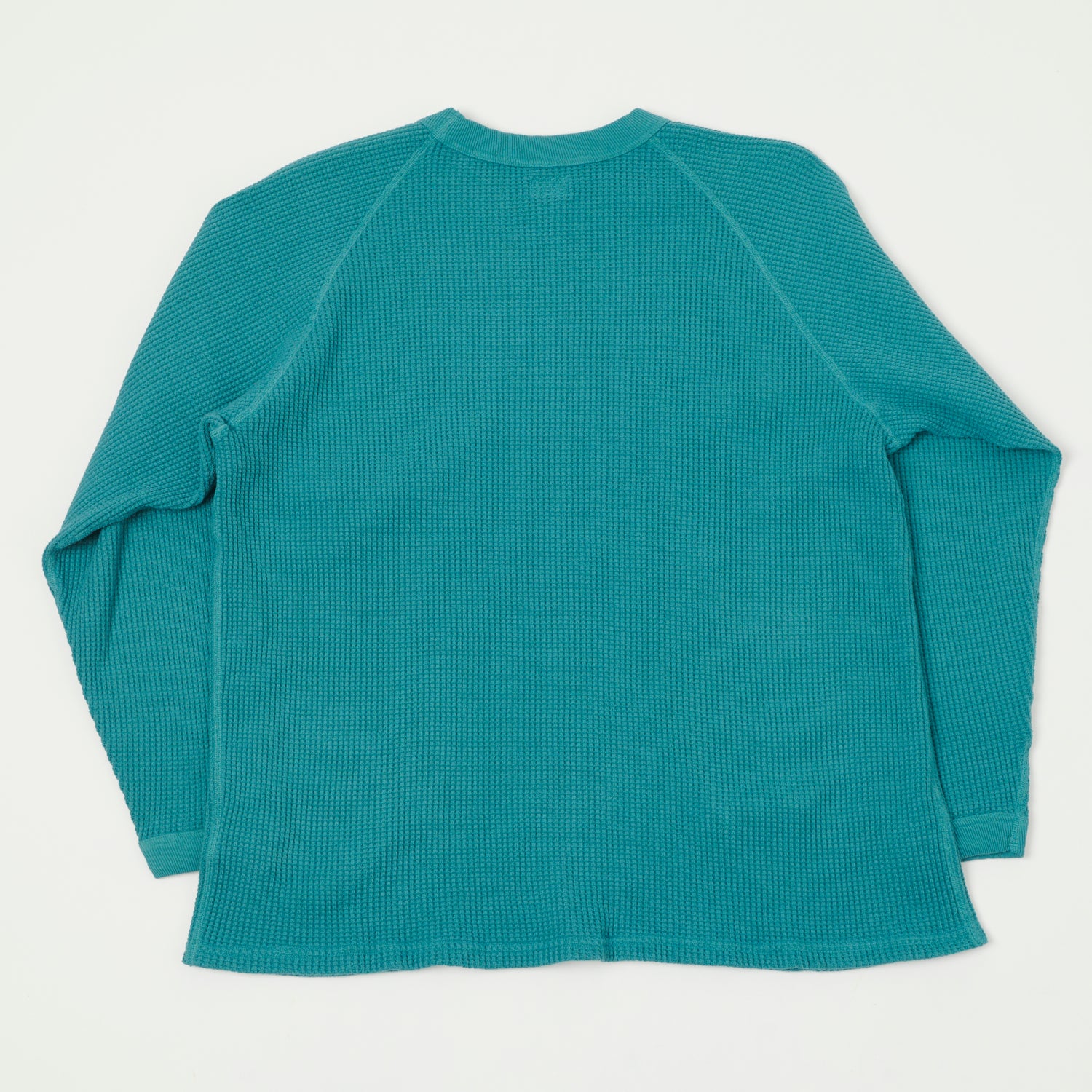 Dubbleworks Long Sleeve Heavy Waffle Tee - Turquoise