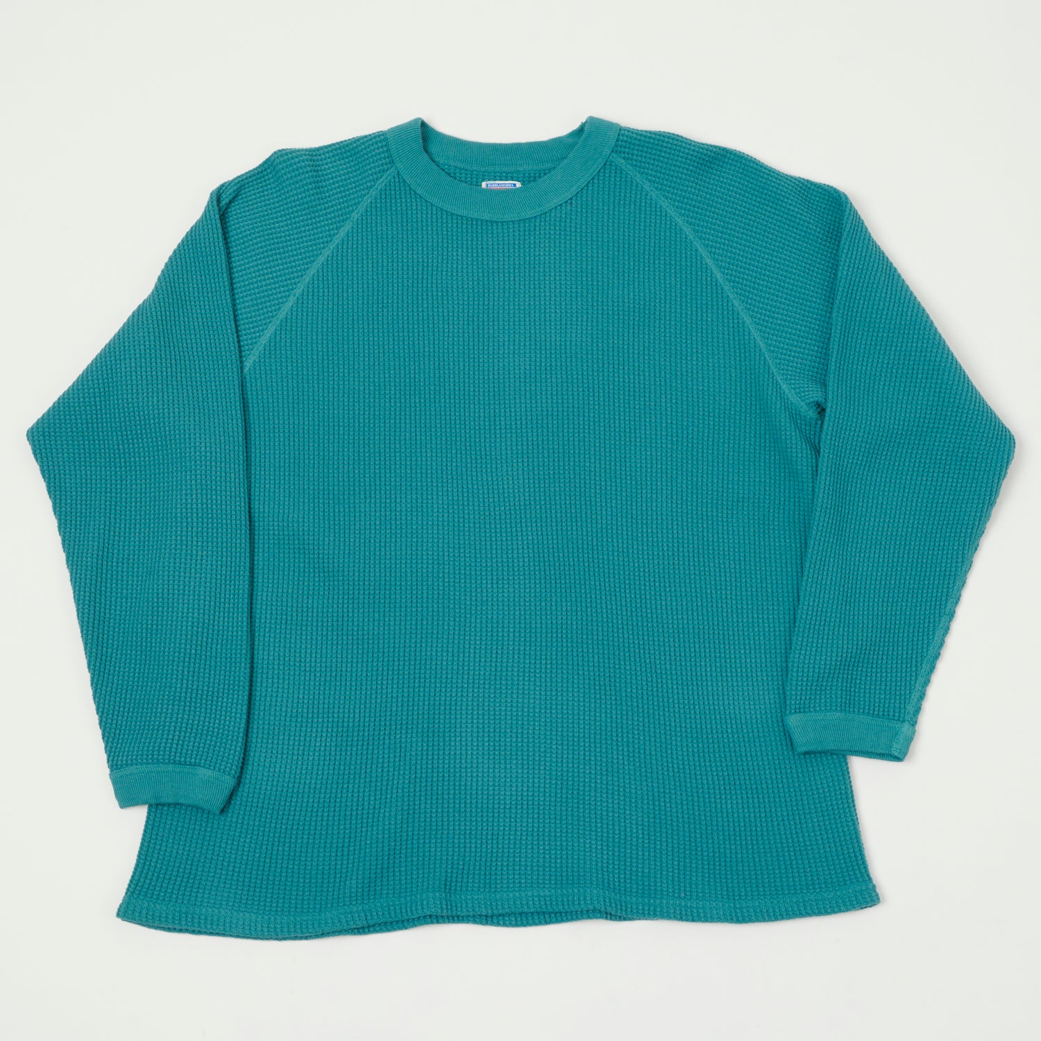 Dubbleworks Long Sleeve Heavy Waffle Tee - Turquoise